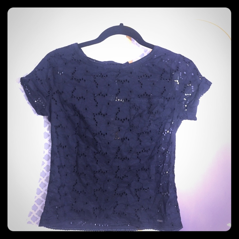 NWT Hollister Navy Top